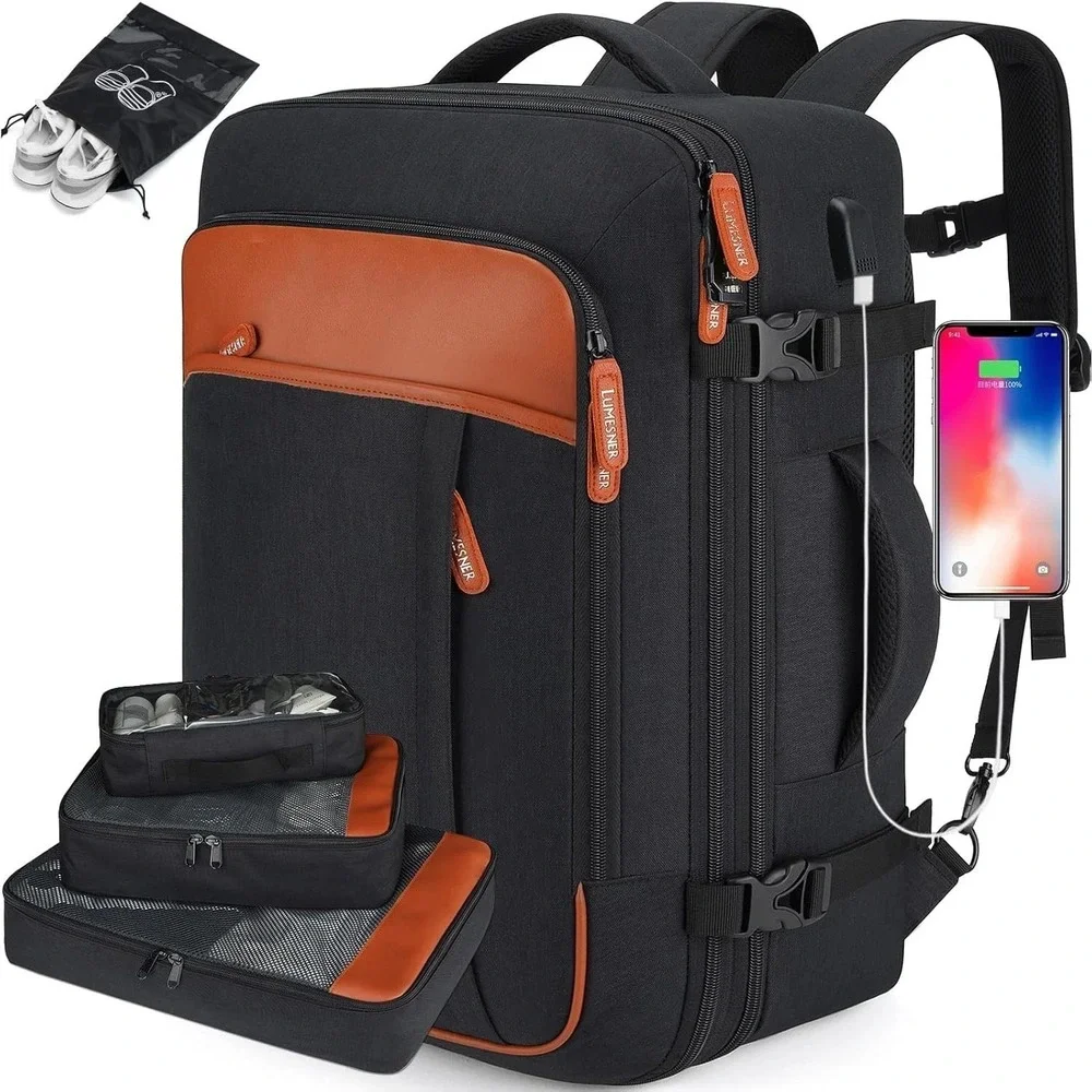 Lumesner Carry on  Backpacks, Extra Large 40L Flight Approved Bag for Men & Wome